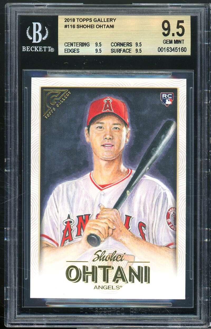 Shohei Ohtani Rookie Card 2018 Topps Gallery #118 BGS 9.5 (9.5 9.5 9.5 9.5) Image 1