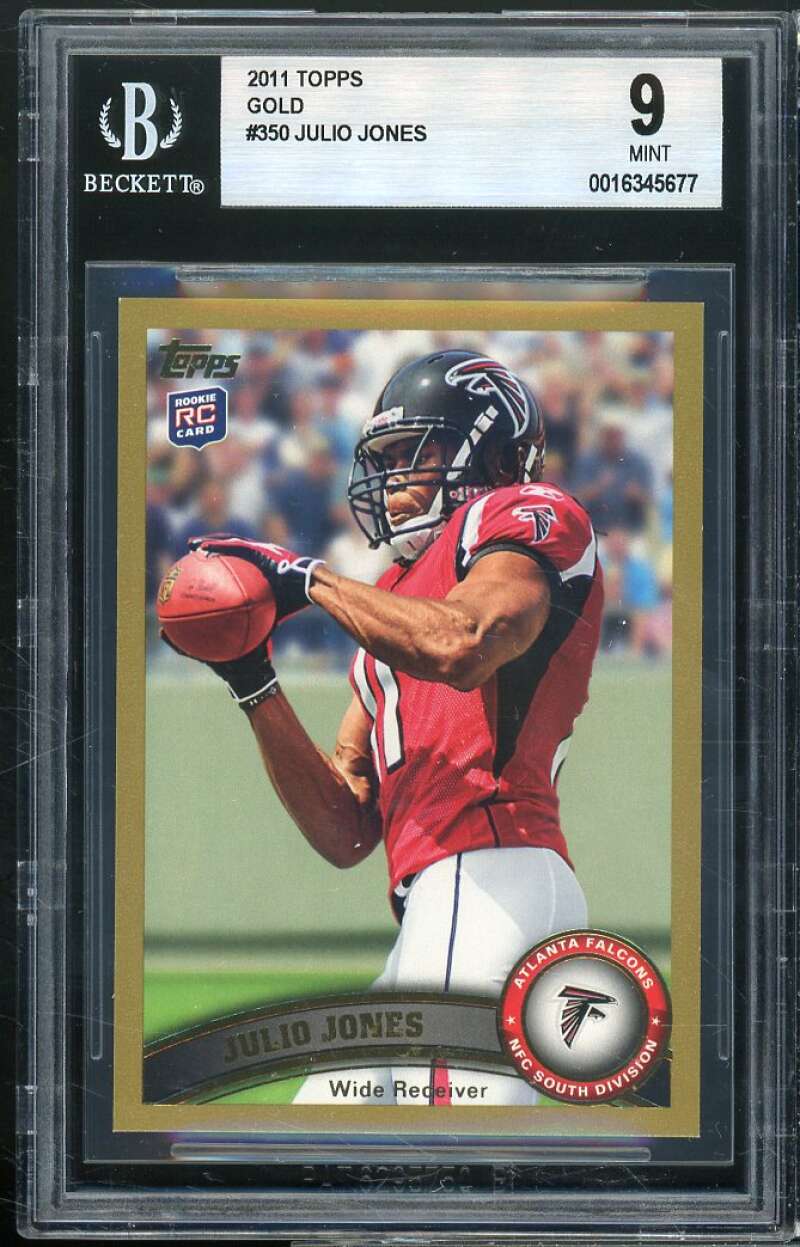 Julio Jones Rookie Card 2011 Topps Gold #350 BGS 9 Image 1