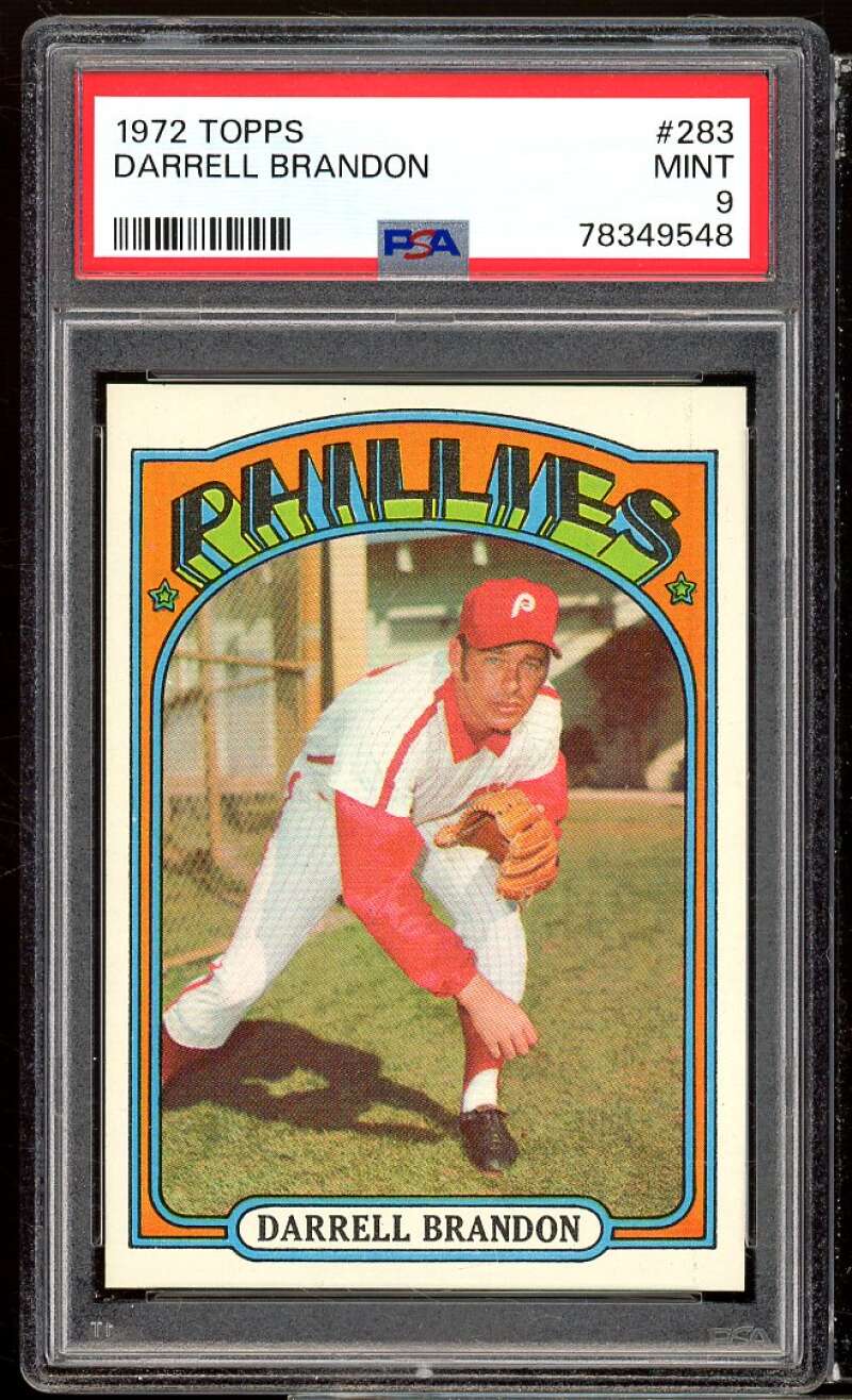 Darrell Brandon Card 1972 Topps #283 PSA 9 Image 1