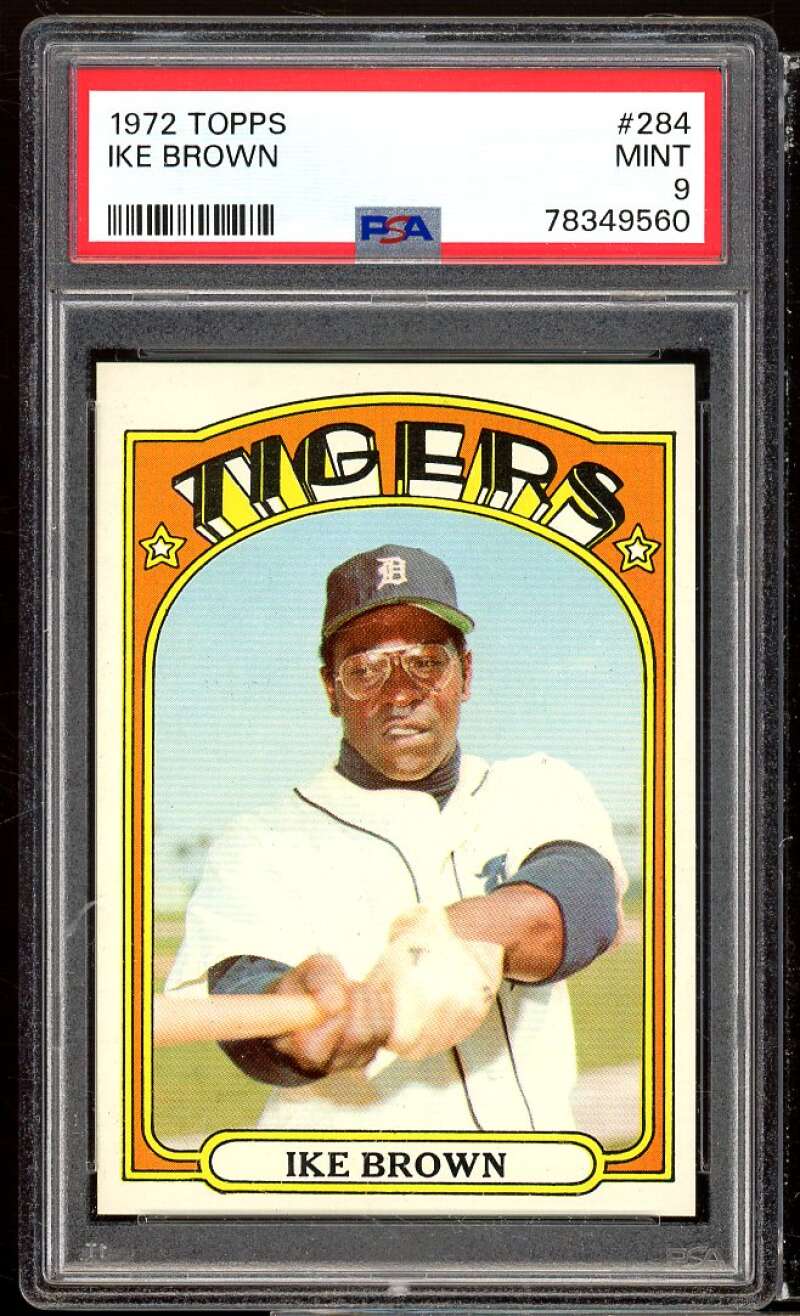 Ike Brown Card 1972 Topps #284 PSA 9 Image 1