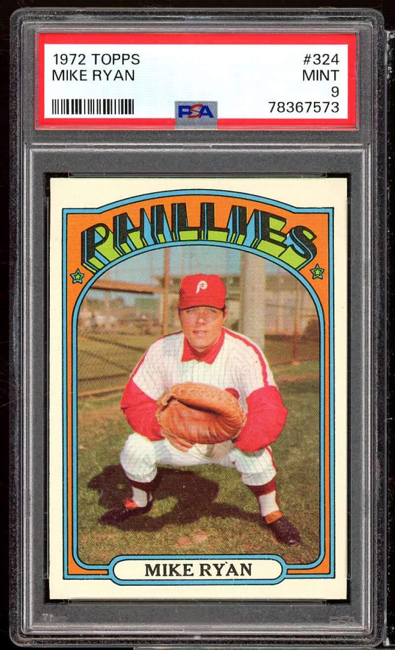 Mike Ryan Card 1972 Topps #324 PSA 9 Image 1