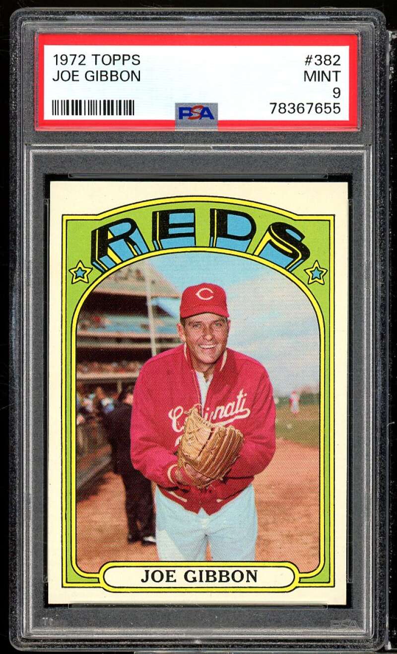 Joe Gibbon Card 1972 Topps #382 PSA 9 Image 1