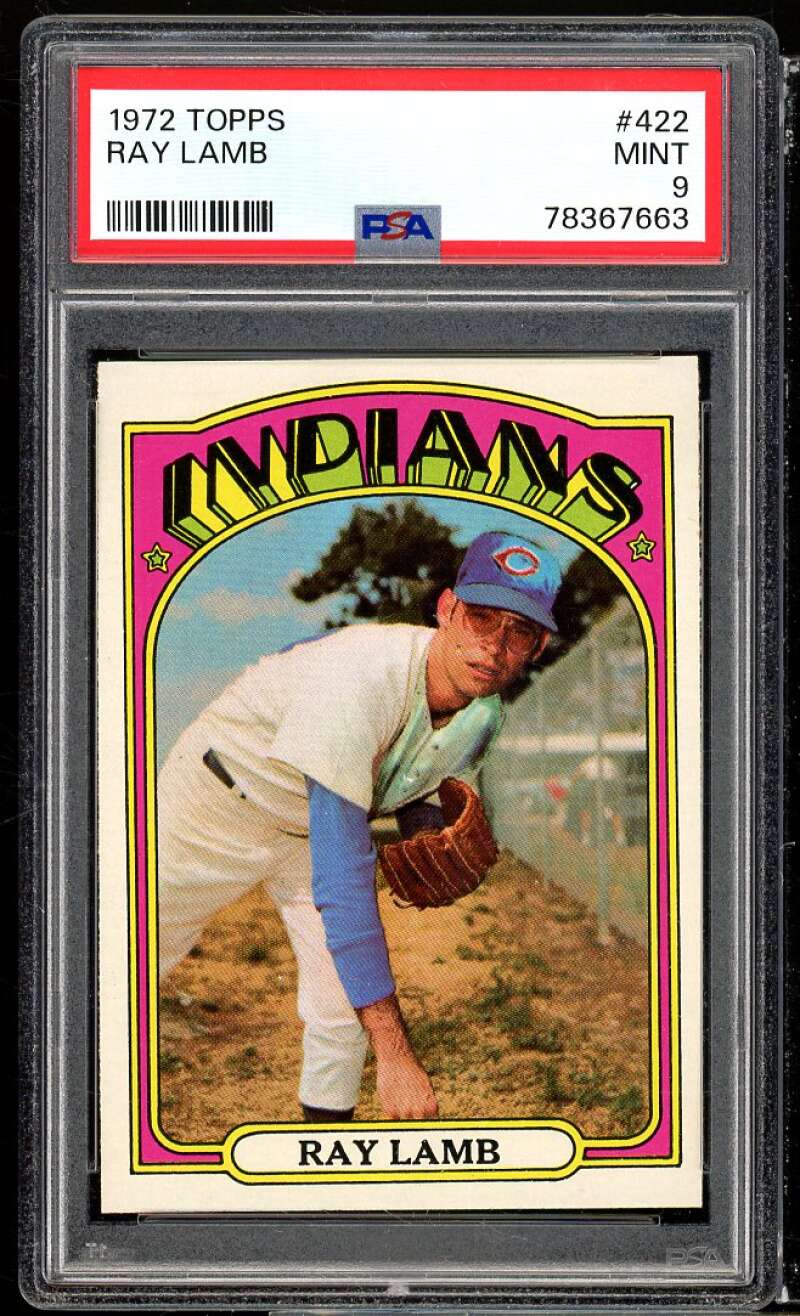 Ray Lamb Card 1972 Topps #422 PSA 9 Image 1