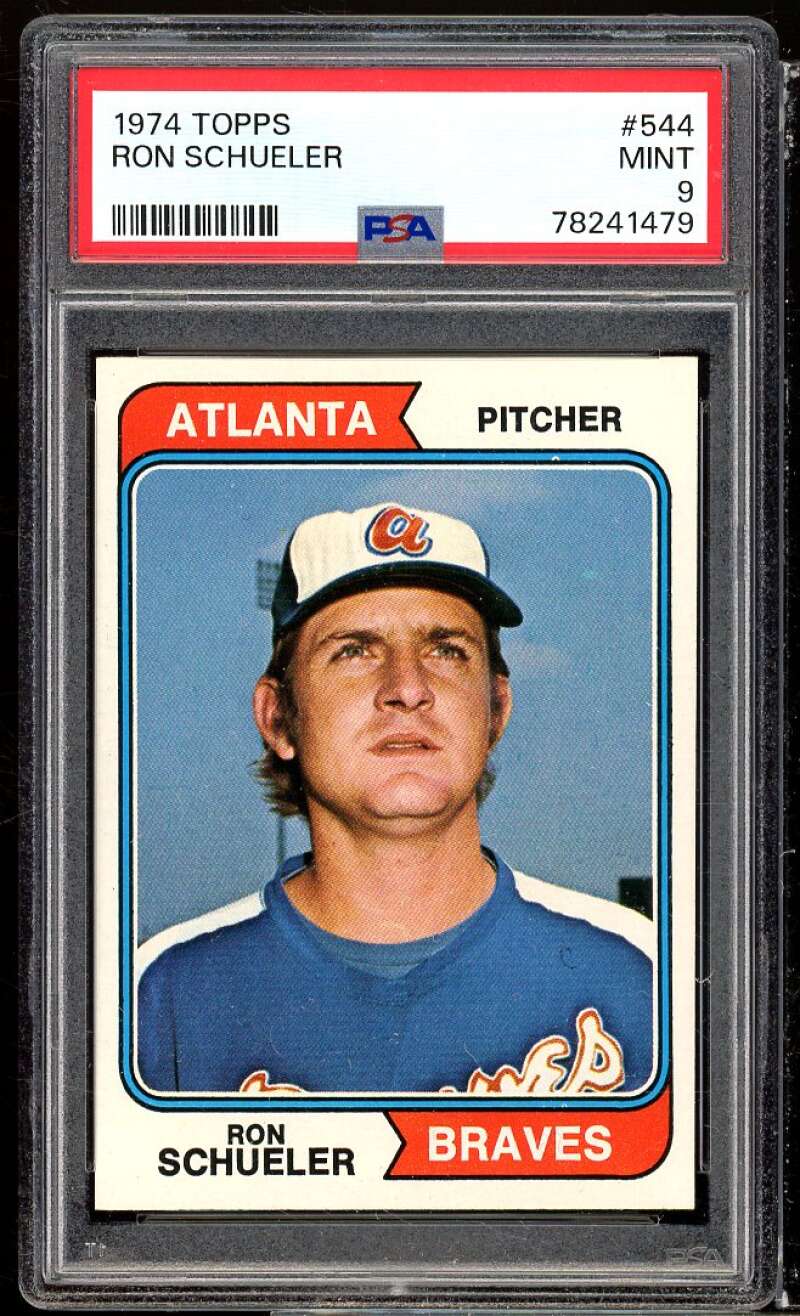 Ron Schueler Card 1974 Topps #544 PSA 9 Image 1