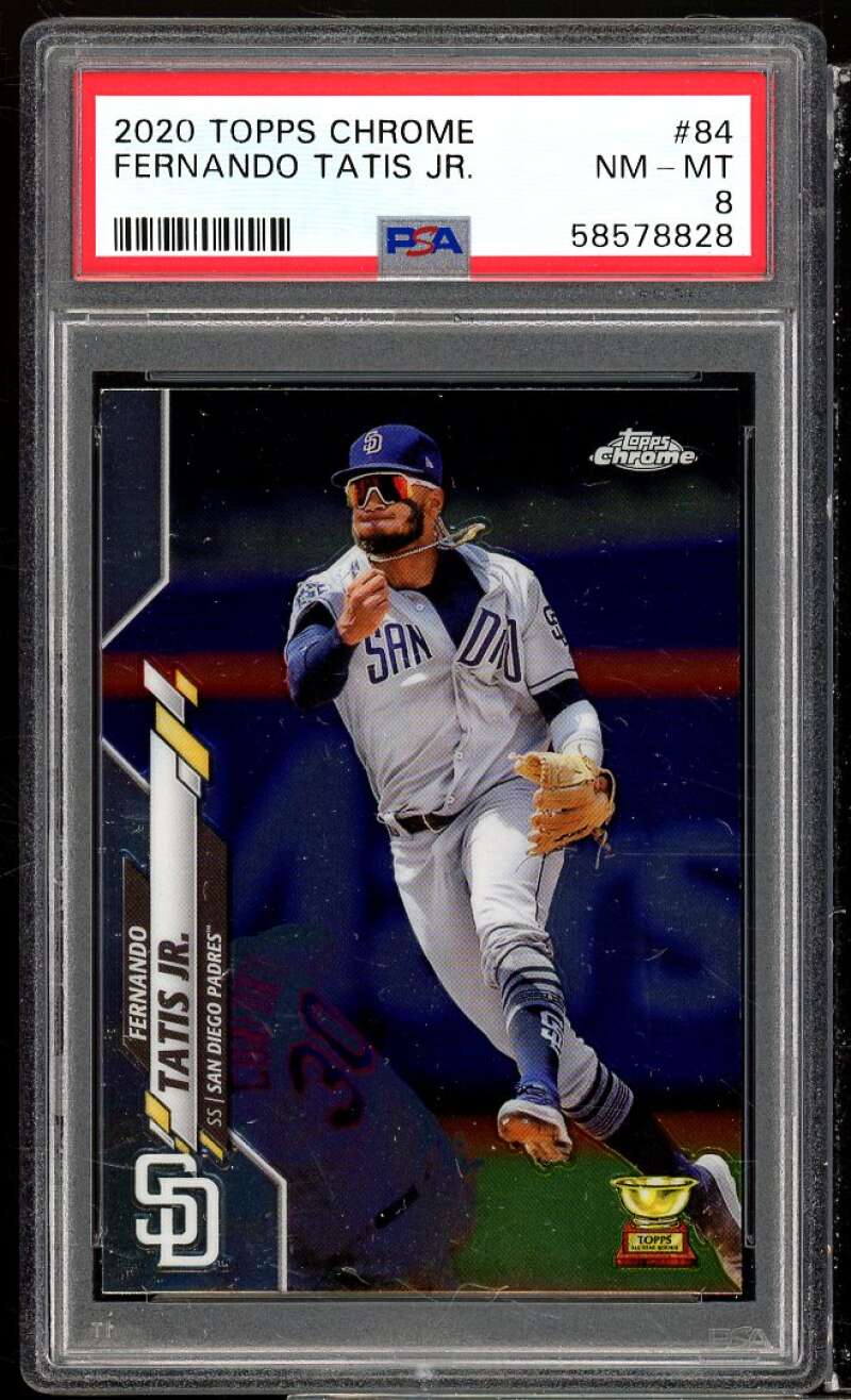 Fernando Tatis Jr. Card 2020 Topps Chrome #84 PSA 8 Image 1