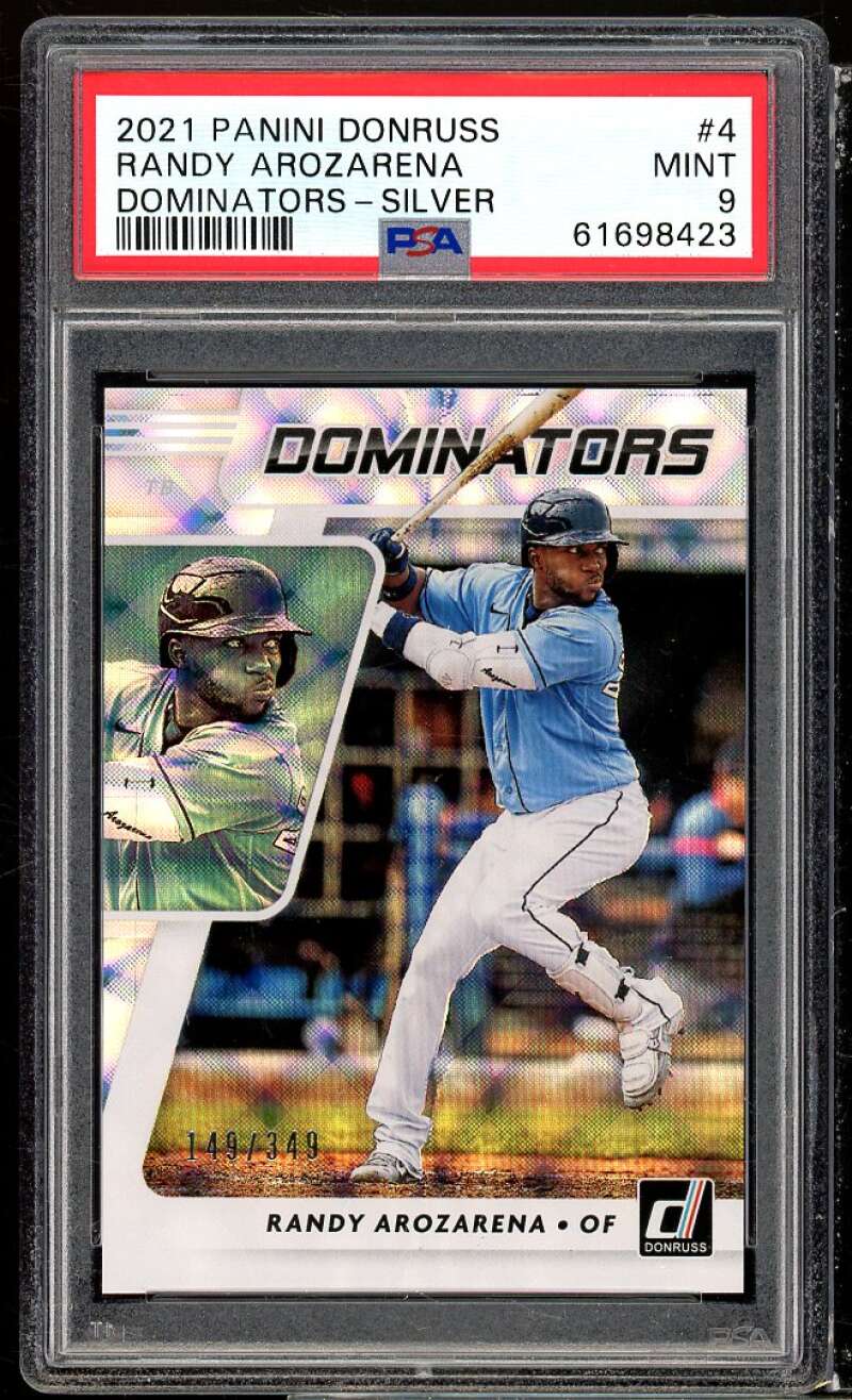 Randy Arozarena Card 2021 Donruss Dominators Silver #4 PSA 9 Image 1