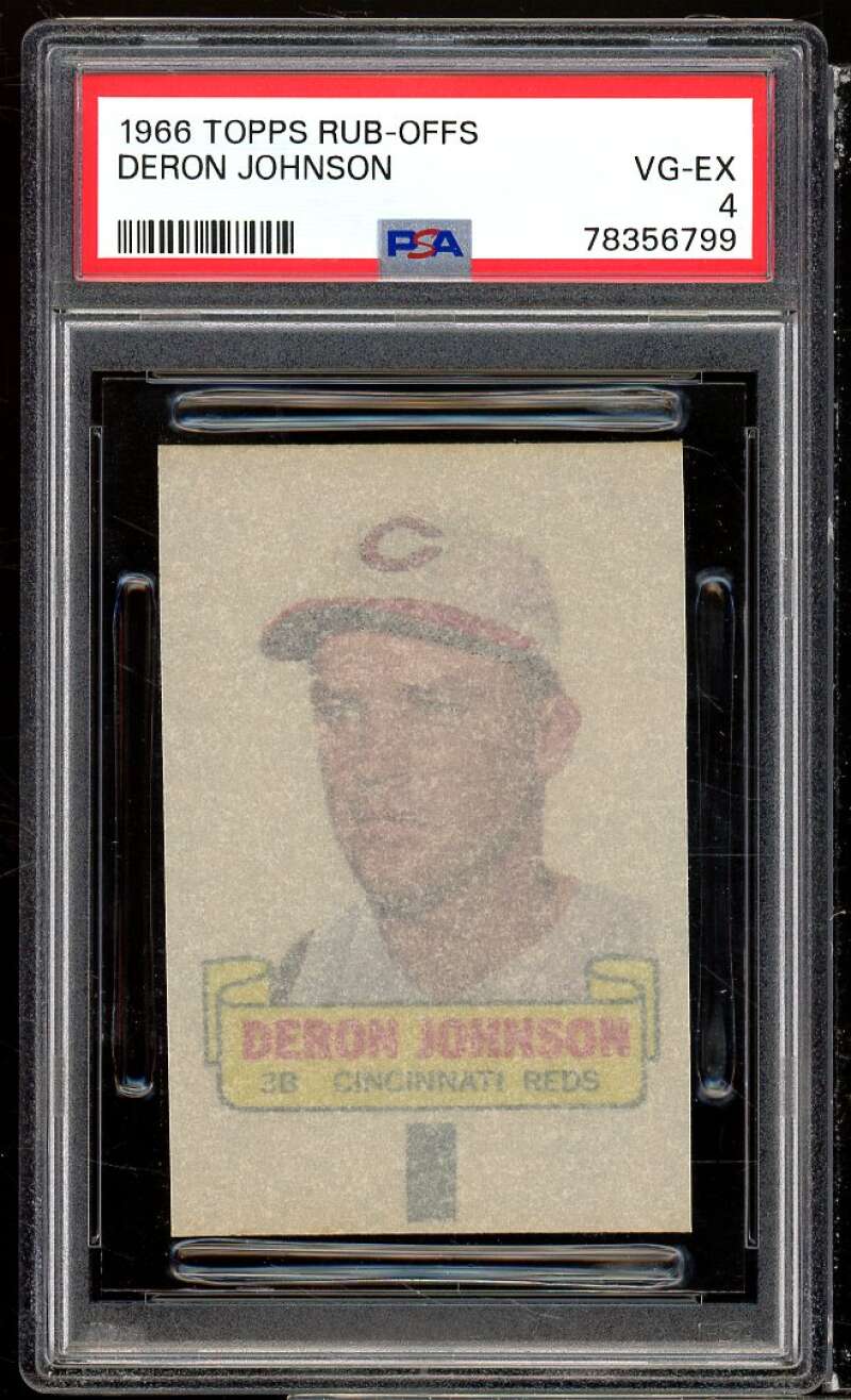 Deron Johnson Card 1966 Topps Rub-Offs #nno PSA 4 Image 1