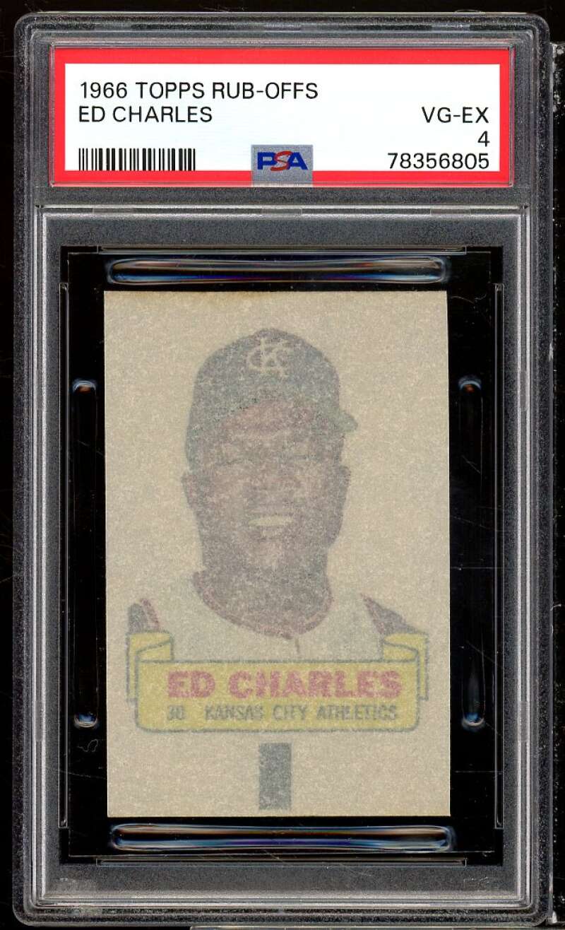 Ed Charles Card 1966 Topps Rub-Offs #nno PSA 4 Image 1