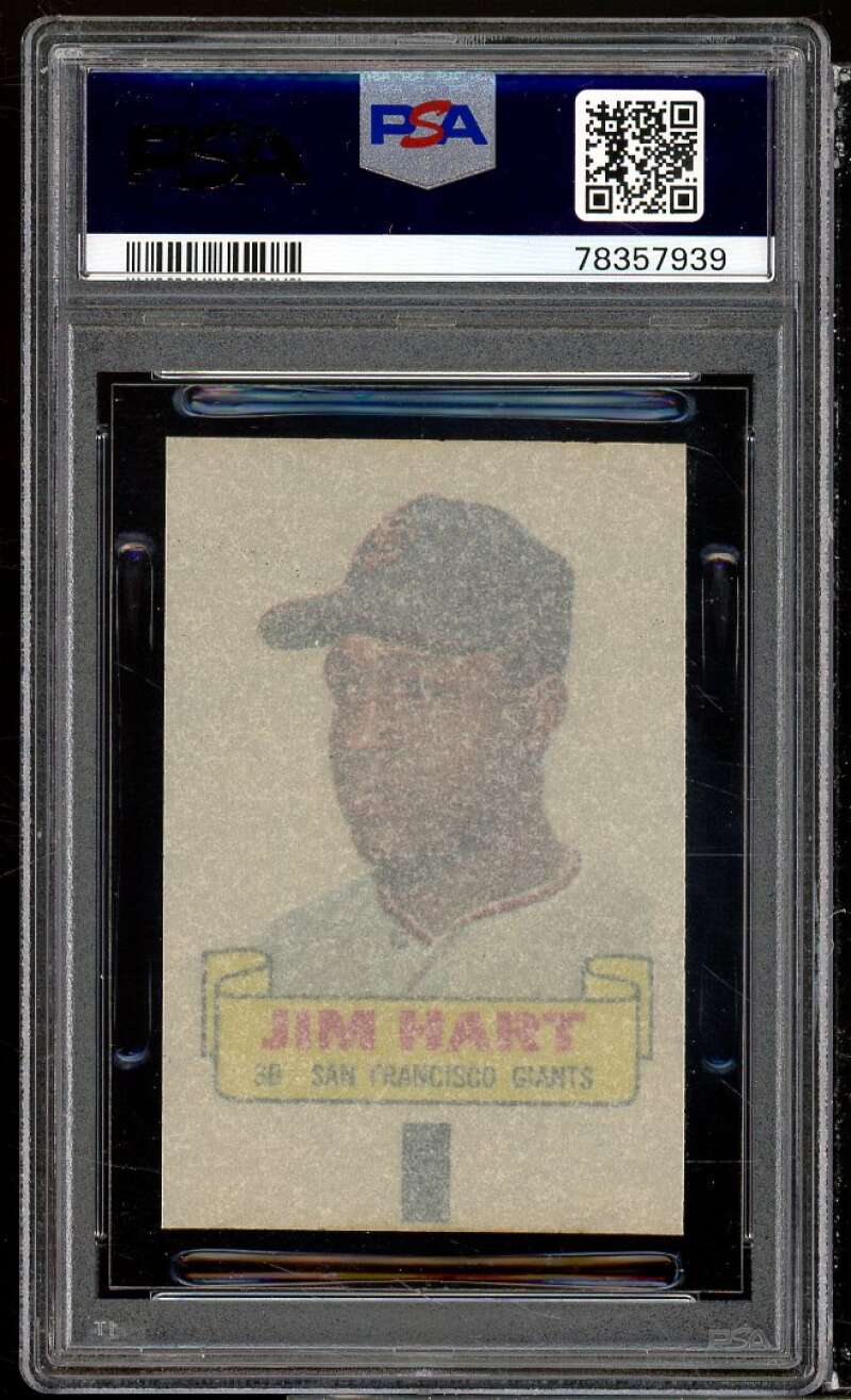 Jim Hart Card 1966 Topps Rub-Offs #nno PSA 5 Image 2