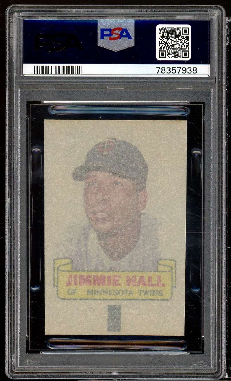 Jimmie Hall Card 1966 Topps Rub-Offs #nno PSA 5 Image 2