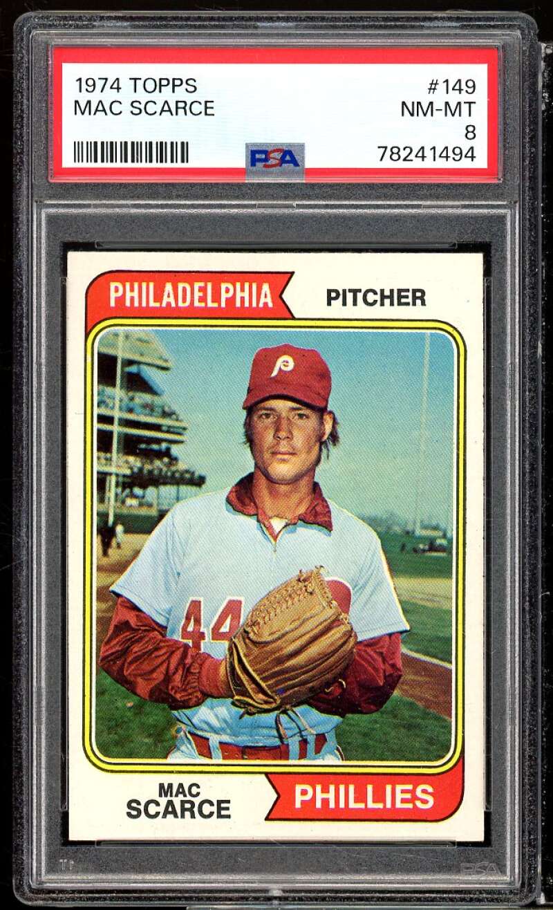 Mac Scarce Card 1974 Topps #149 PSA 8 Image 1