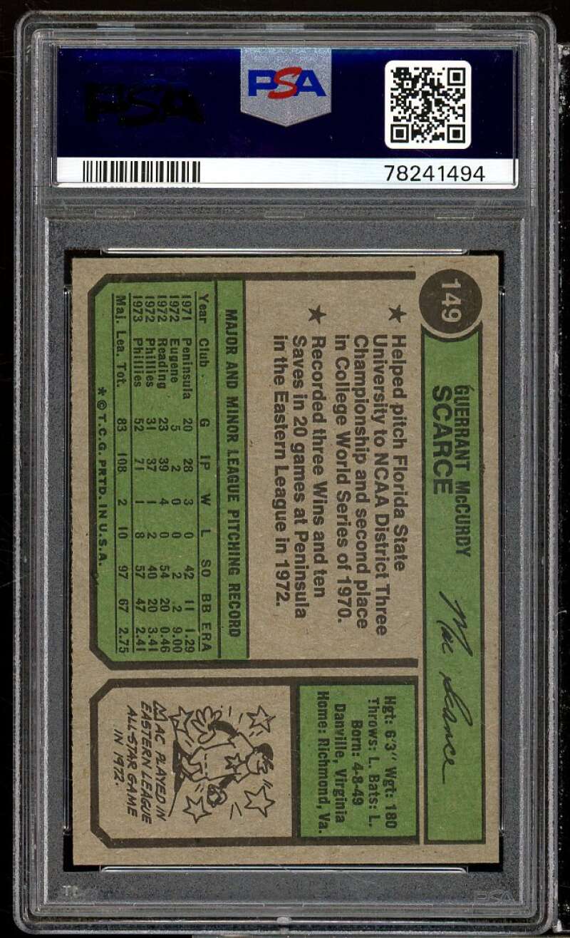 Mac Scarce Card 1974 Topps #149 PSA 8 Image 2