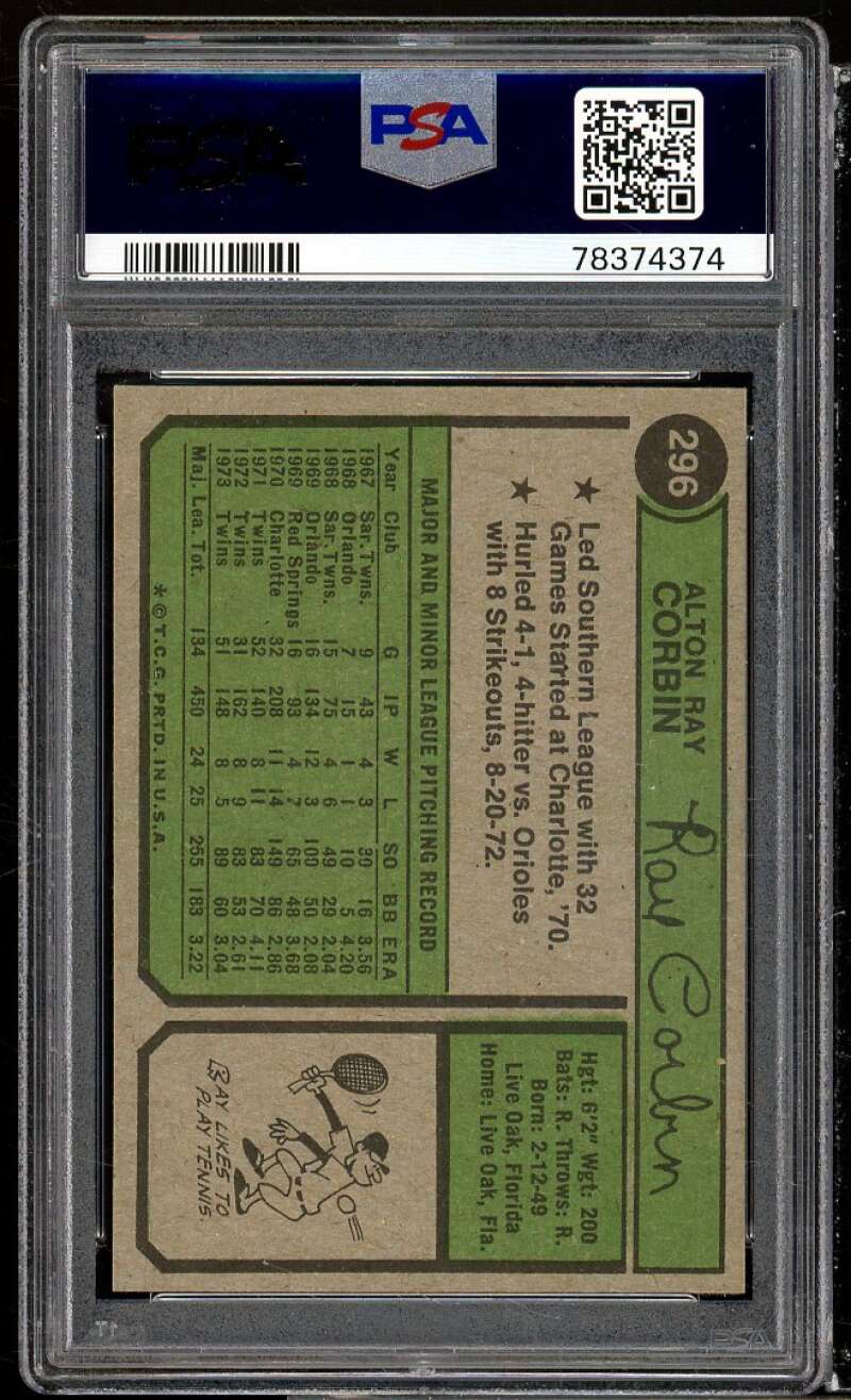 Ron Gant Card 1989 Topps #296 PSA 8 Image 2