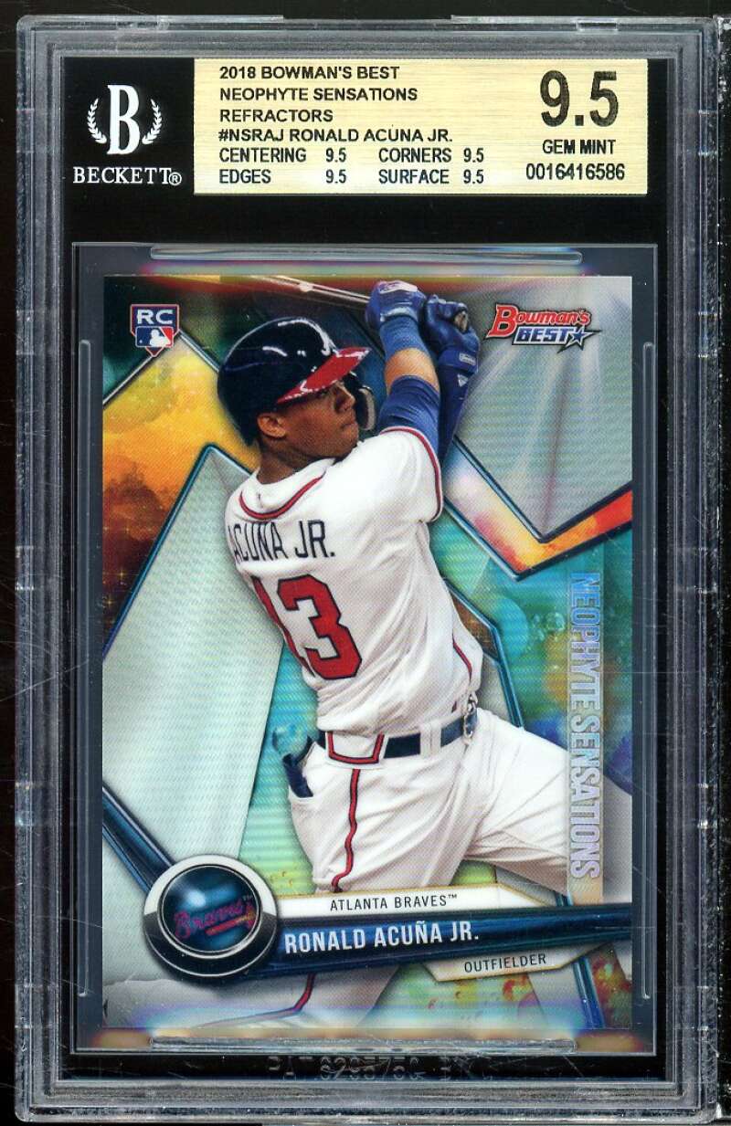 Ronald AcuÃ±a Jr Rookie 2018 Bowmans Best Neophyte Sensations Ref #insraj BGS 9.5 Image 1