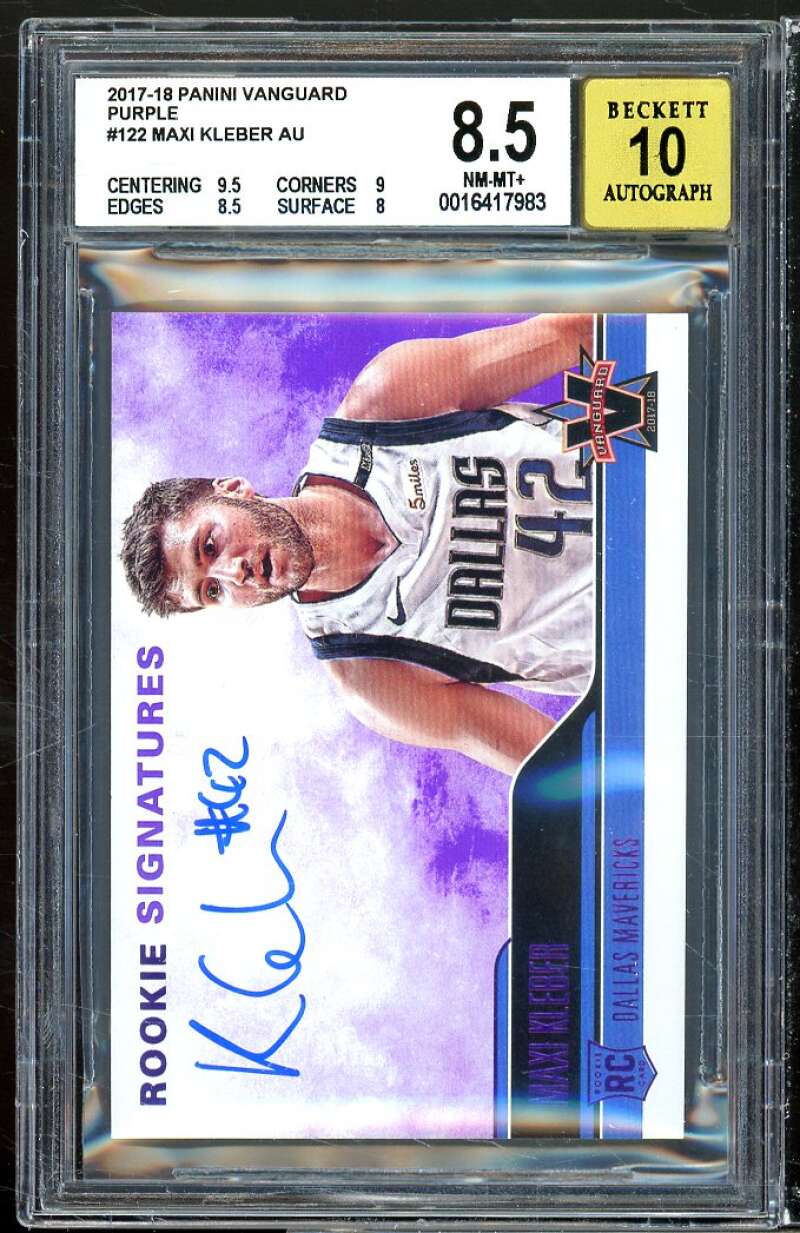 Maxi Kleber Rookie Card 2017-18 Panini Vanguard Purple #122 BGS 8.5 Image 1