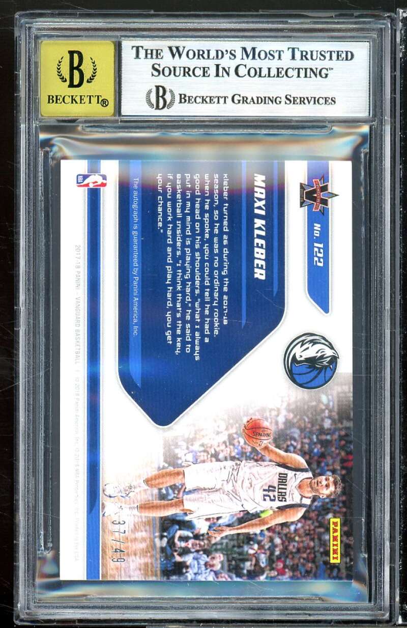 Maxi Kleber Rookie Card 2017-18 Panini Vanguard Purple #122 BGS 8.5 Image 2