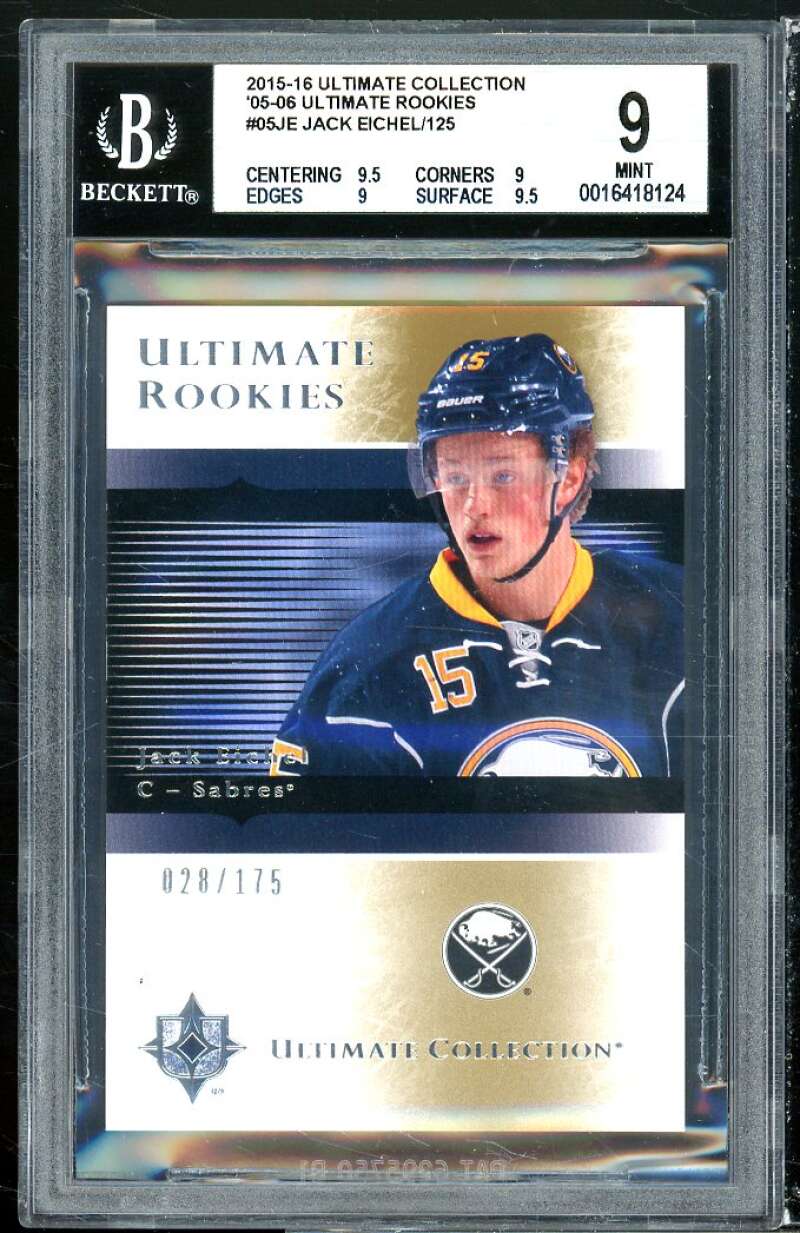 Jack Eichel Rookie 2015-16 Ultimate Collection 2005-06 Ultimate #05-JE BGS 9 Image 1