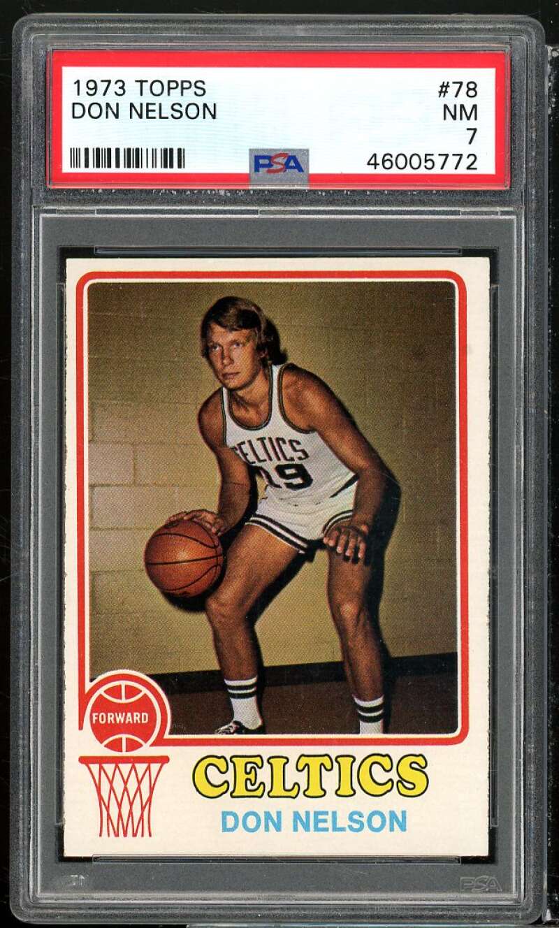 Don Nelson Card 1973-74 Topps #78 PSA 7 Image 1