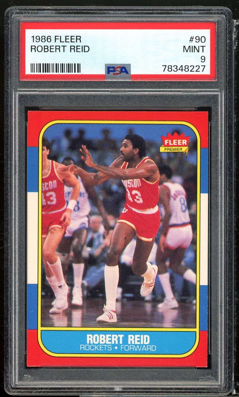 Robert Reid Card 1986-87 Fleer #90 PSA 9 Image 1