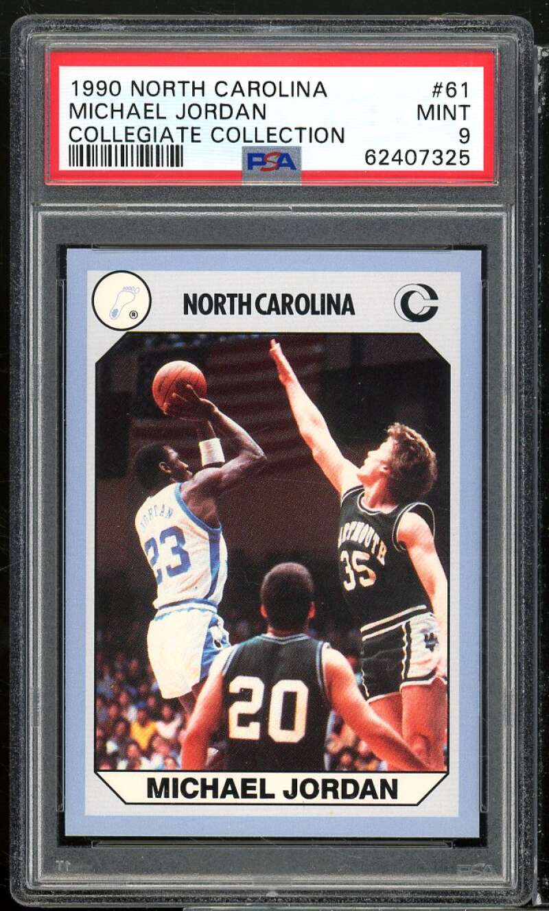 Michael Jordan Card 1990-91 North Carolina Collegiate Collection #61 PSA 9 Image 1