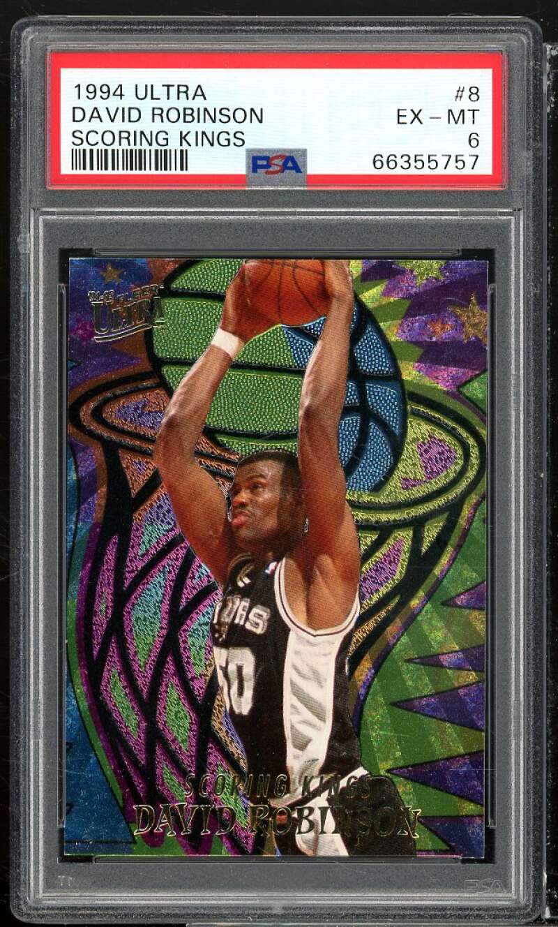 David Robinson Card 1994-95 Ultra Scoring Kings #8 PSA 6 Image 1