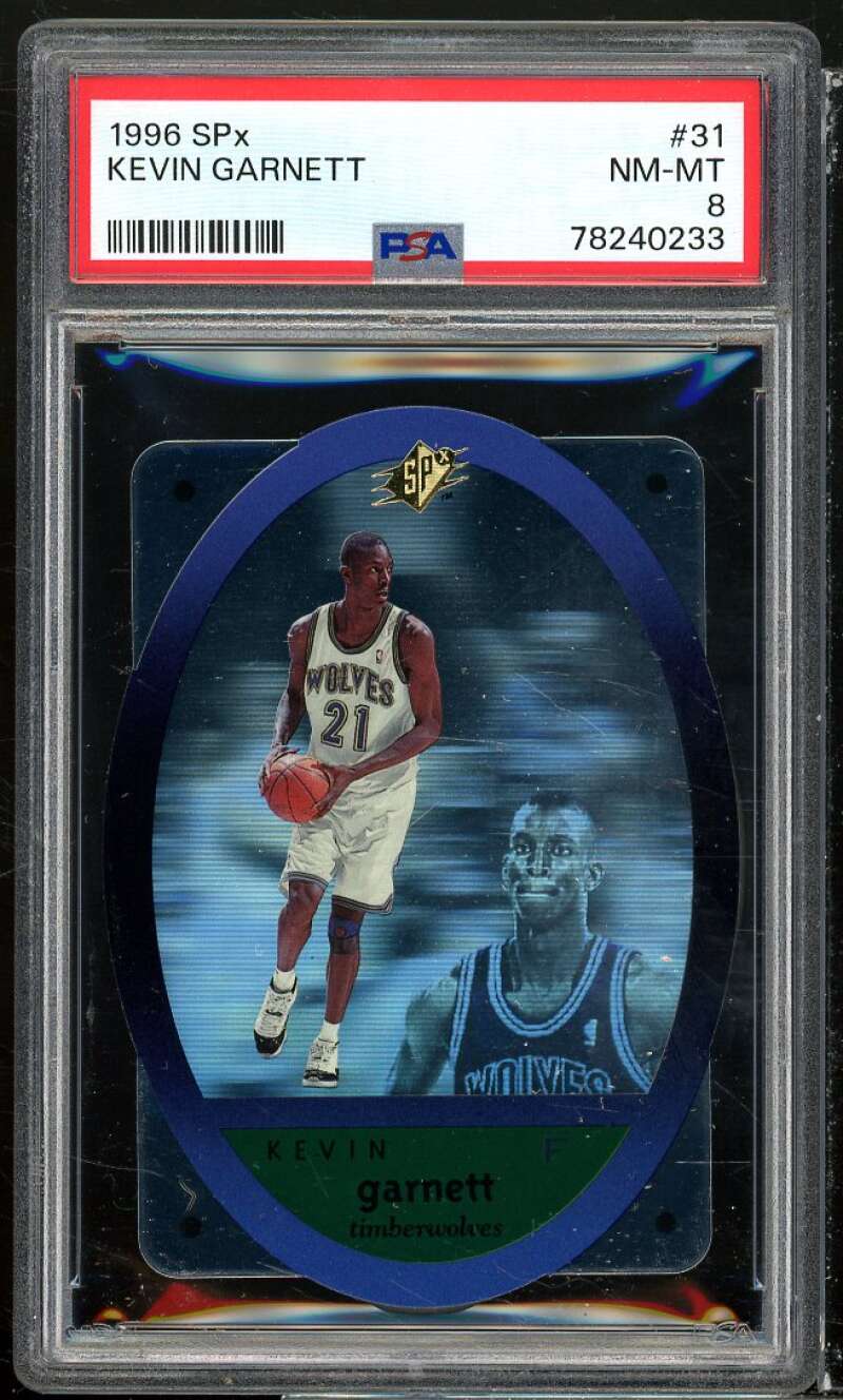 Kevin Garnett Card 1996 SPx #31 PSA 8 Image 1