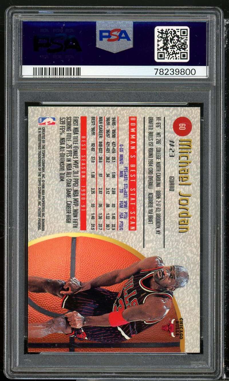 Michael Jordan Card 1997-98 Bowman's Best #60 PSA 7 Image 2