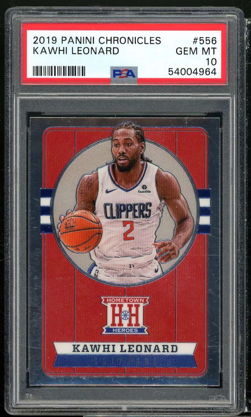 Kawhi Leonard Card 2019-20 Panini Chronicles #556 PSA 10 Image 1