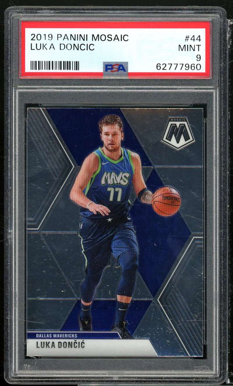 Luka Doncic Card 2019-20 Panini Mosaic #44 PSA 9 Image 1