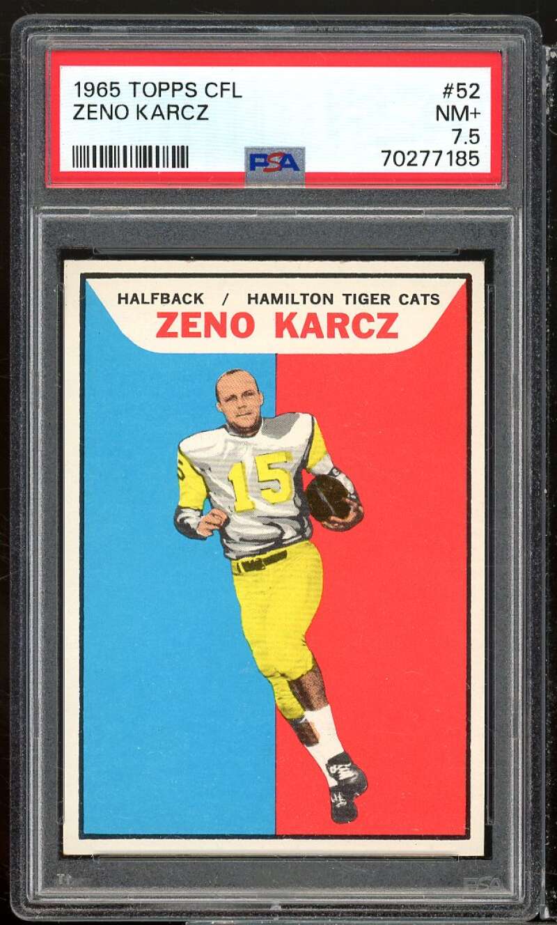 Zeno Karcz Card 1965 Topps CFL #52 PSA 7.5 Image 1