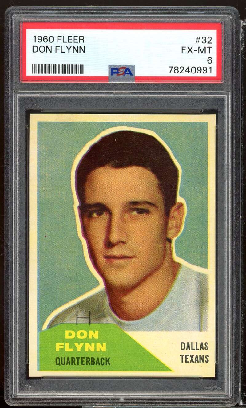 Don Flynn Card 1960 Fleer #32 PSA 6 Image 1