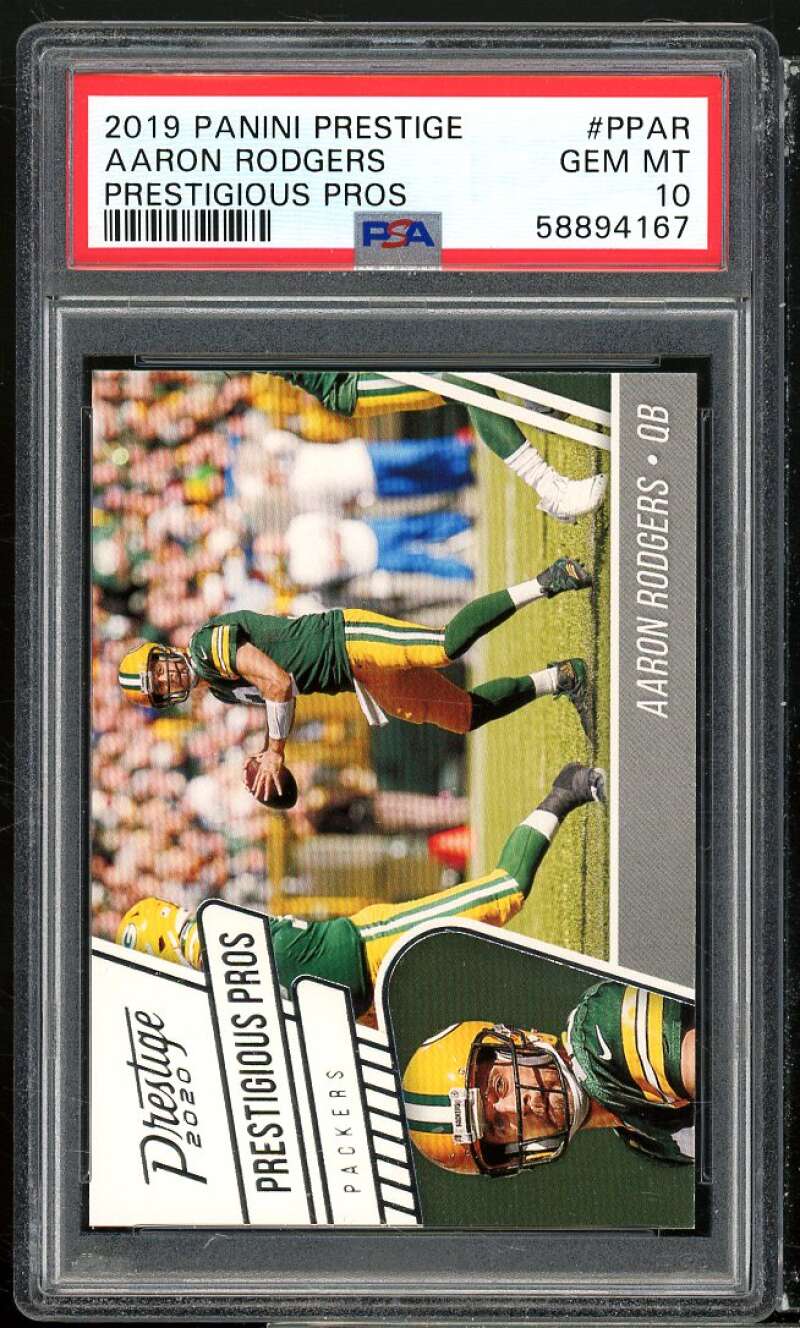 Aaron Rodgers Card 2019 Panini Prestige Prestigious Pros #ppar PSA 10 Image 1