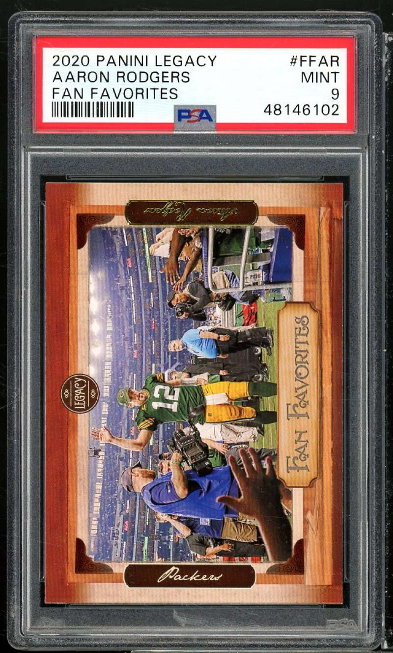 Aaron Rodgers Card 2020 Panini Legacy Fan Favorites #ffar PSA 9 Image 1