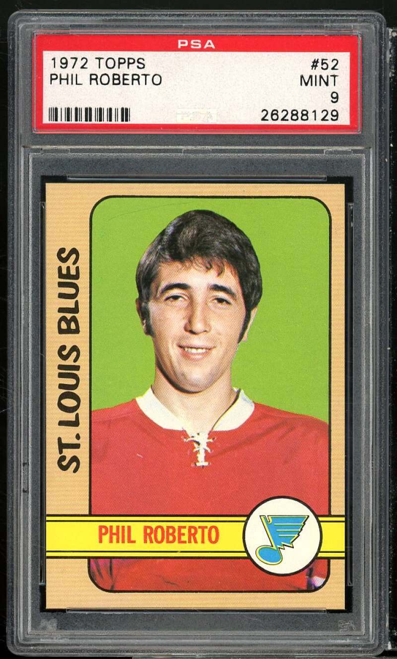 Phil Roberto Card 1972-73 Topps #52 PSA 9 Image 1