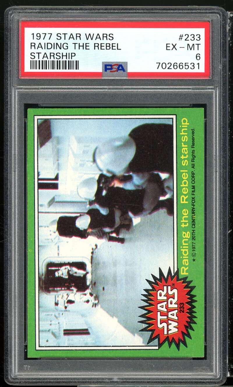 Raiding The Rebel Starship Card 1977 Star Wars #233 PSA 5 Image 1