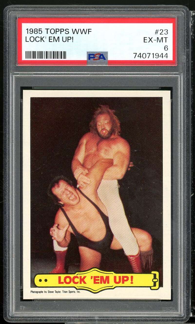 Big John Studd / Chief Jay Strongbow Wrestling Card 1985 Topps WWF #23 PSA 6 Image 1