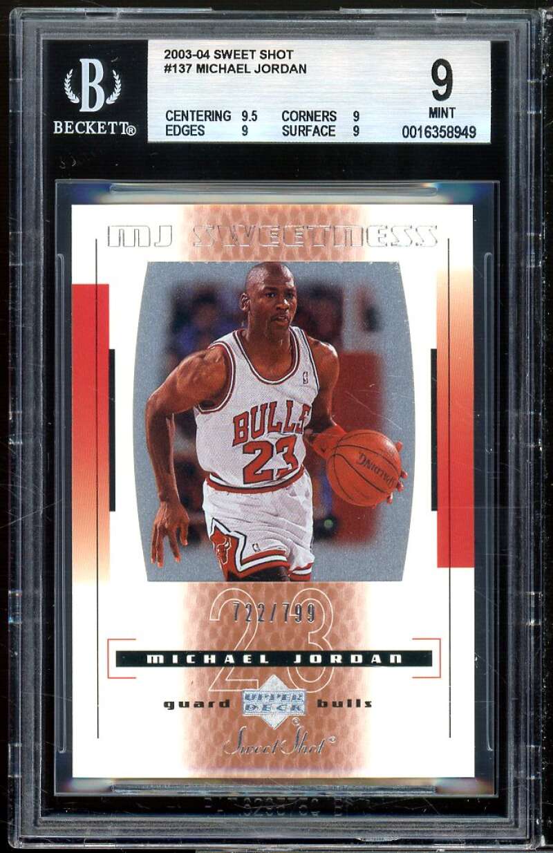 Michael Jordan Card 2003-04 Sweet Shot #137 BGS 9 (9.5 9 9 9) Image 1