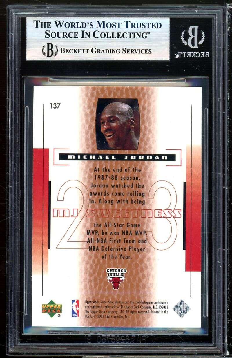 Michael Jordan Card 2003-04 Sweet Shot #137 BGS 9 (9.5 9 9 9) Image 2