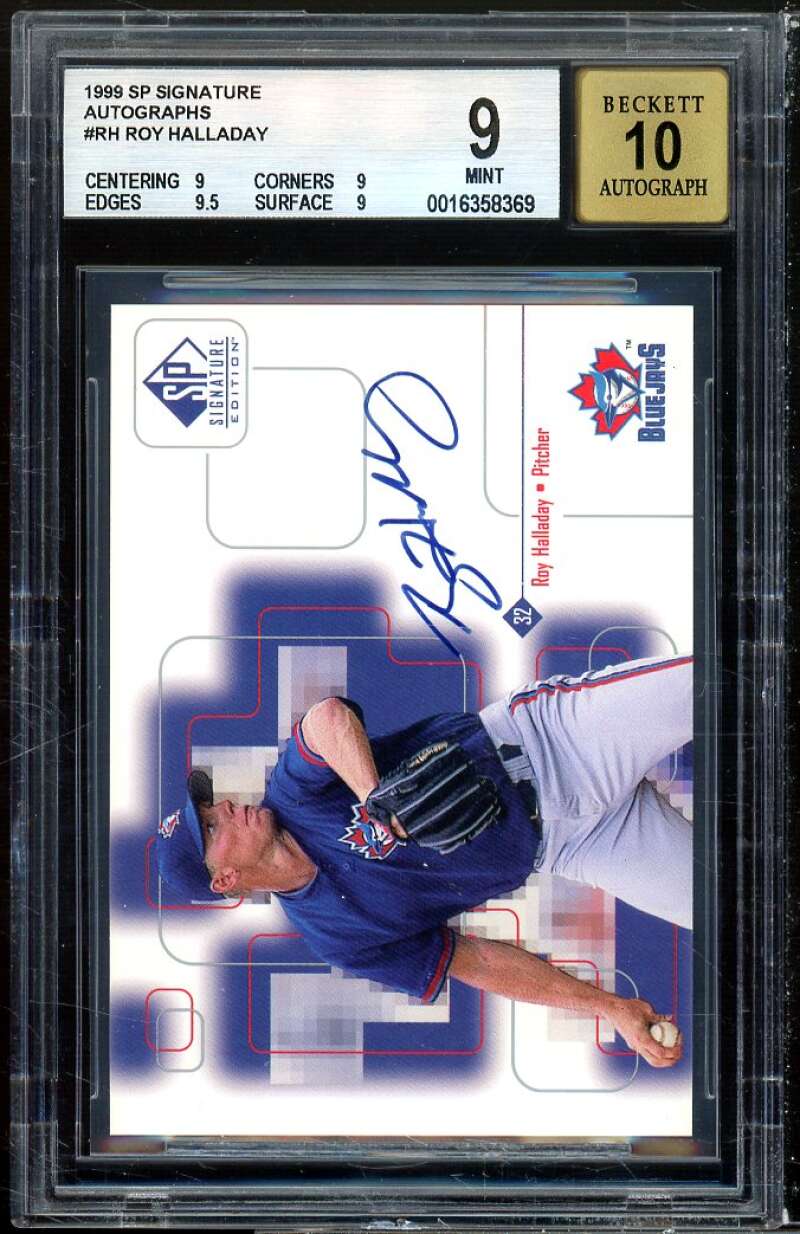 Roy Halladay Card 1999 SP Signature Autographs #rh BGS 9 (9 9 9.5 9) Image 1