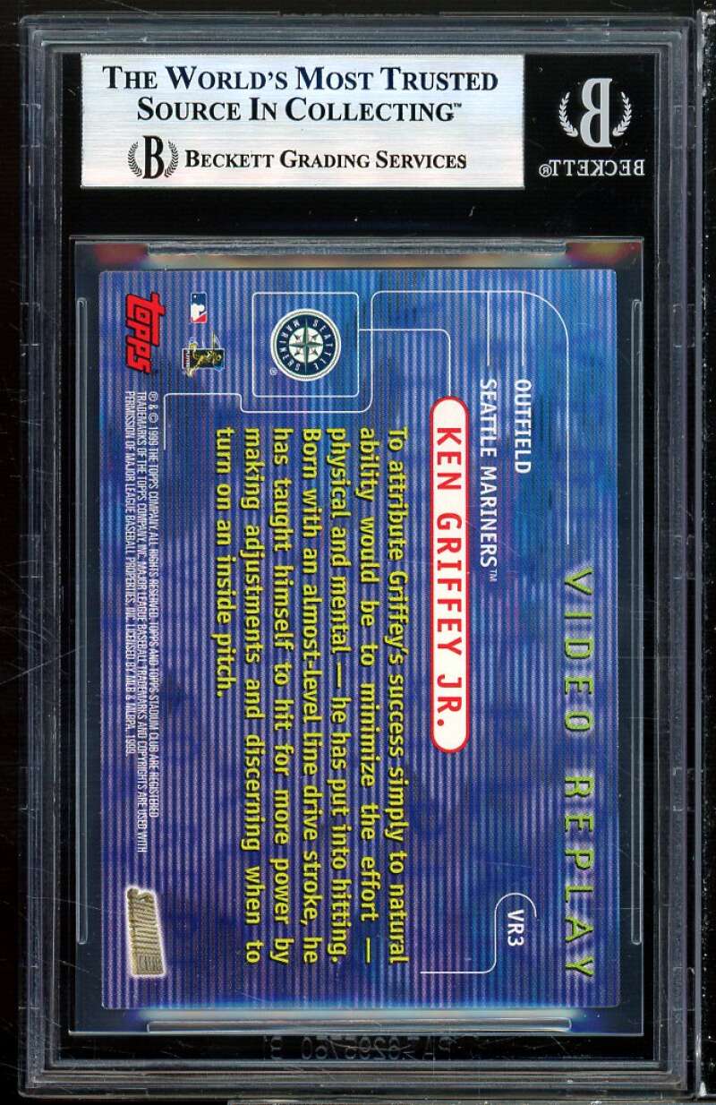 Ken Griffey Jr. Card 1999 Stadium Club Video Replay #VR3 BGS 9 Image 2