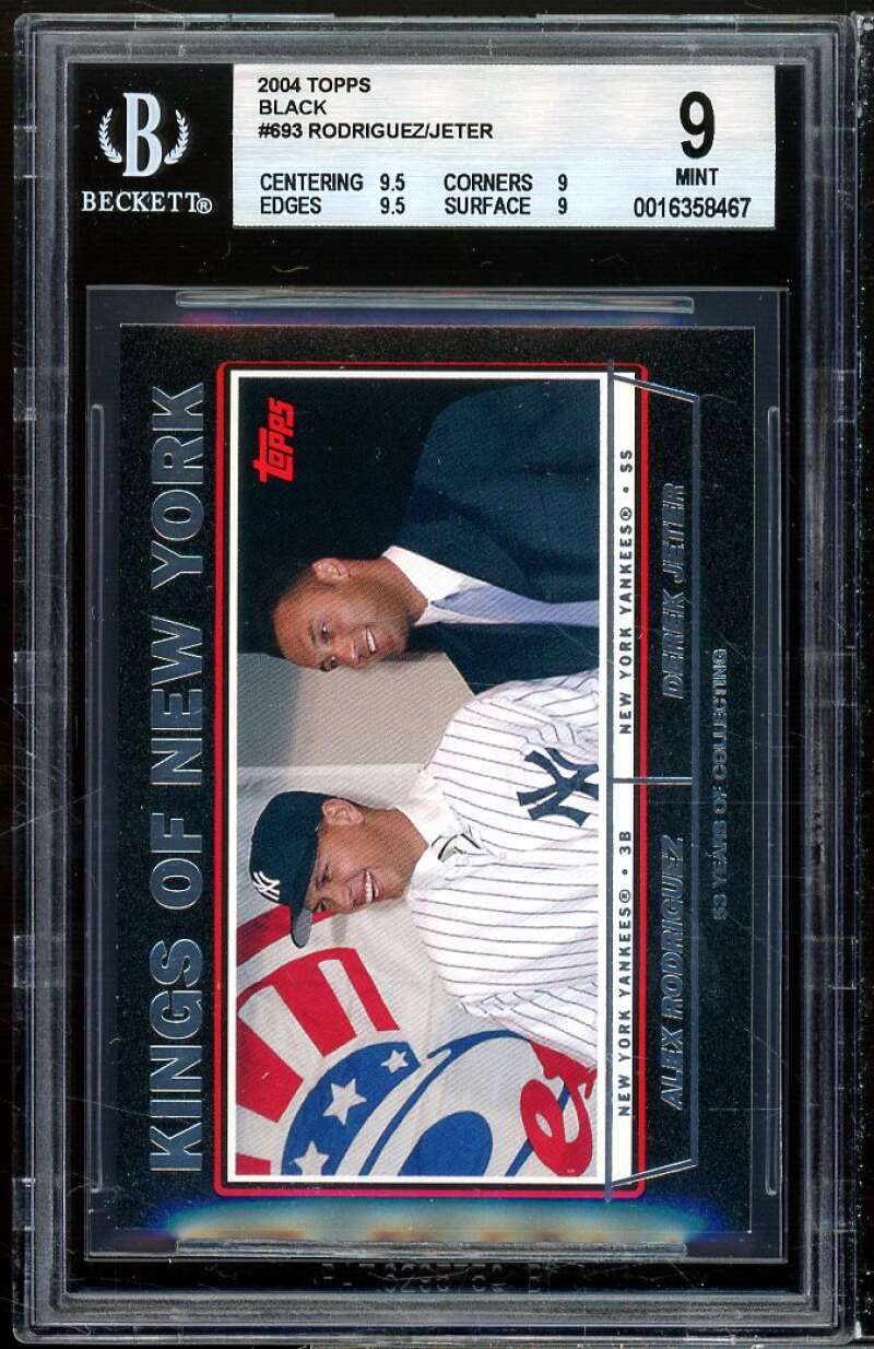 Alex Rodriguez/Derek Jeter 2004 Topps Black #693 (pop 1) BGS 9 (9.5 9 9.5 9) Image 1