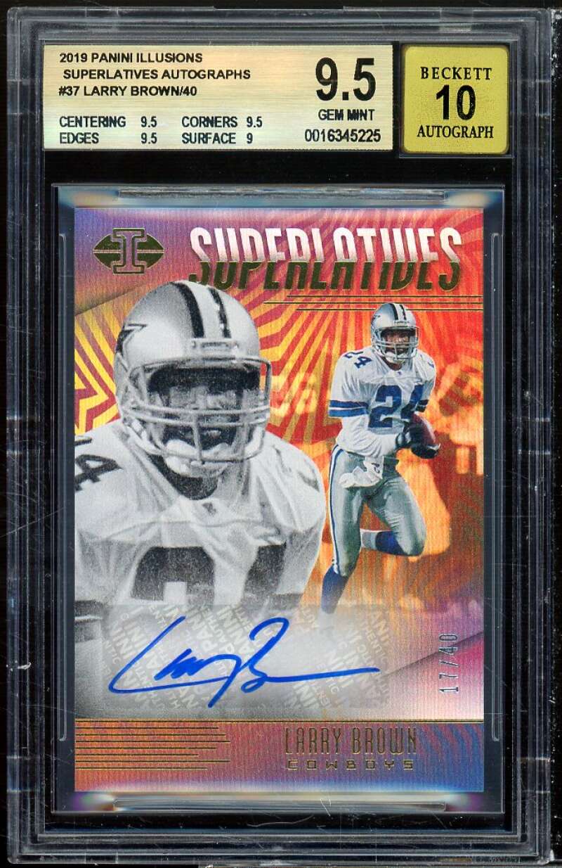 Larry Brown 2019 Panini Illusions Superlatives Autographs (pop 1) #37 BGS 9.5 Image 1