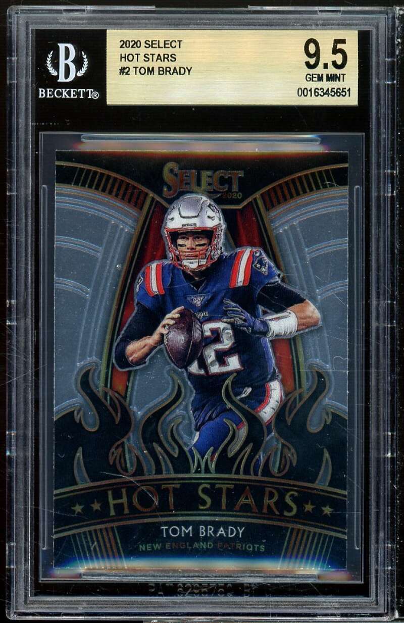 Tom Brady Card 2020 Select Hot Stars #2 BGS 9.5 Image 1