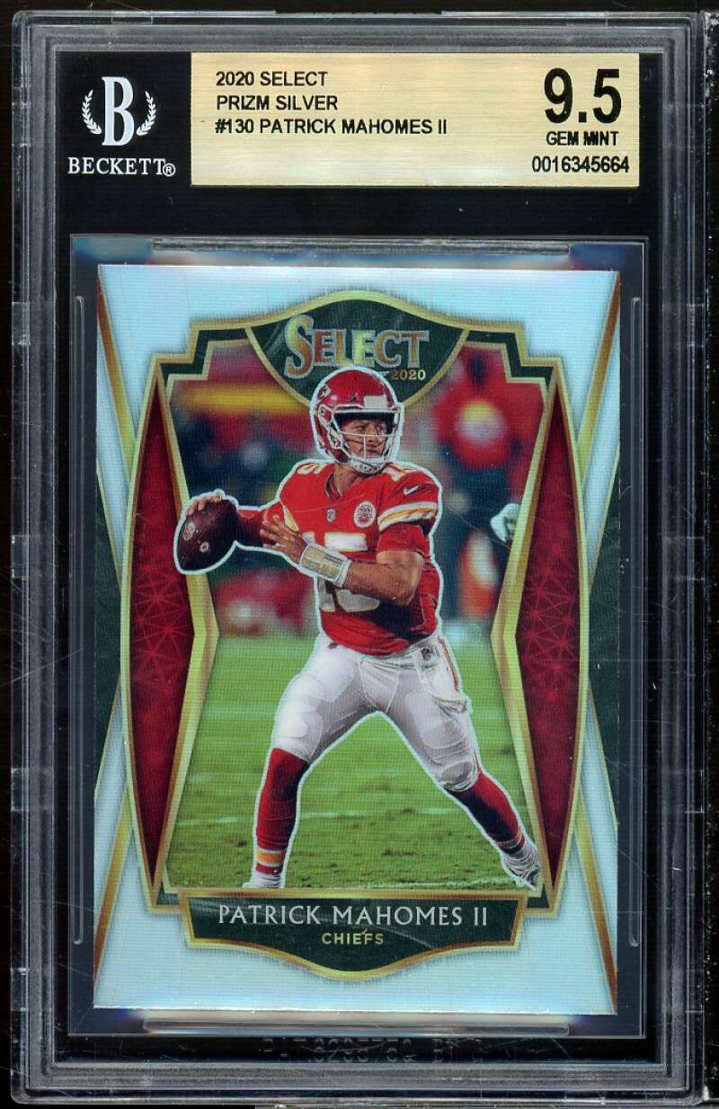 Patrick Mahomes Card 2020 Select Prizm Silver #130 BGS 9.5 Image 1