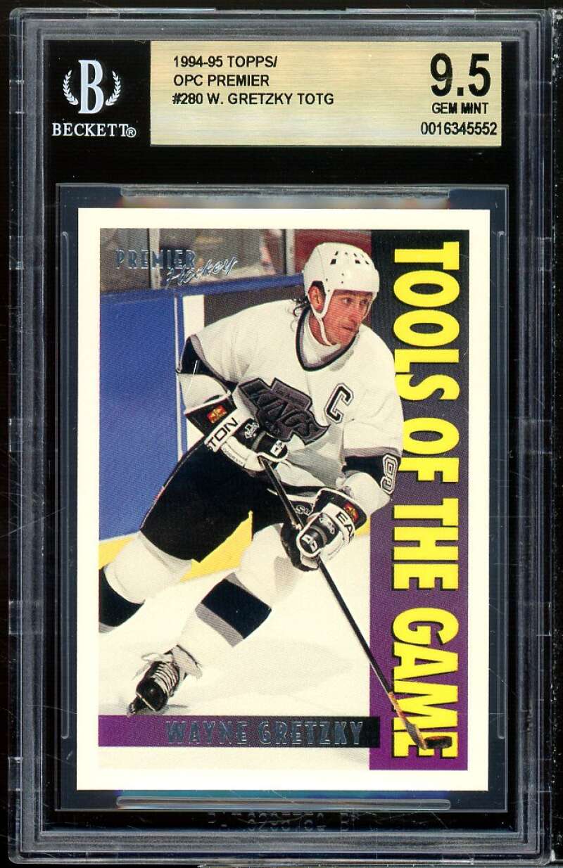 Wayne Gretzky Card 1994-95 Tops/OPC Premier #280 (pop 2) BGS 9.5 Image 1