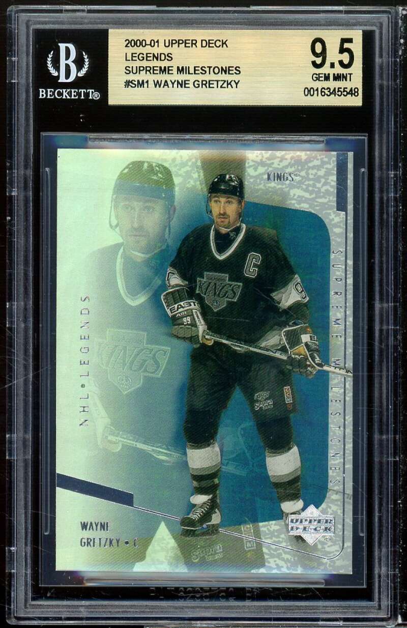 Wayne Gretzky 2000-01 Upper Deck Legends Supreme Milestones #SM1 (pop 2) BGS 9.5 Image 1