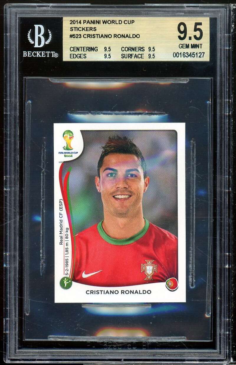 Cristiano Ronaldo 2014 Panini World Cup Stickers #532 BGS 9.5 (9.5 9.5 9.5 9.5) Image 1