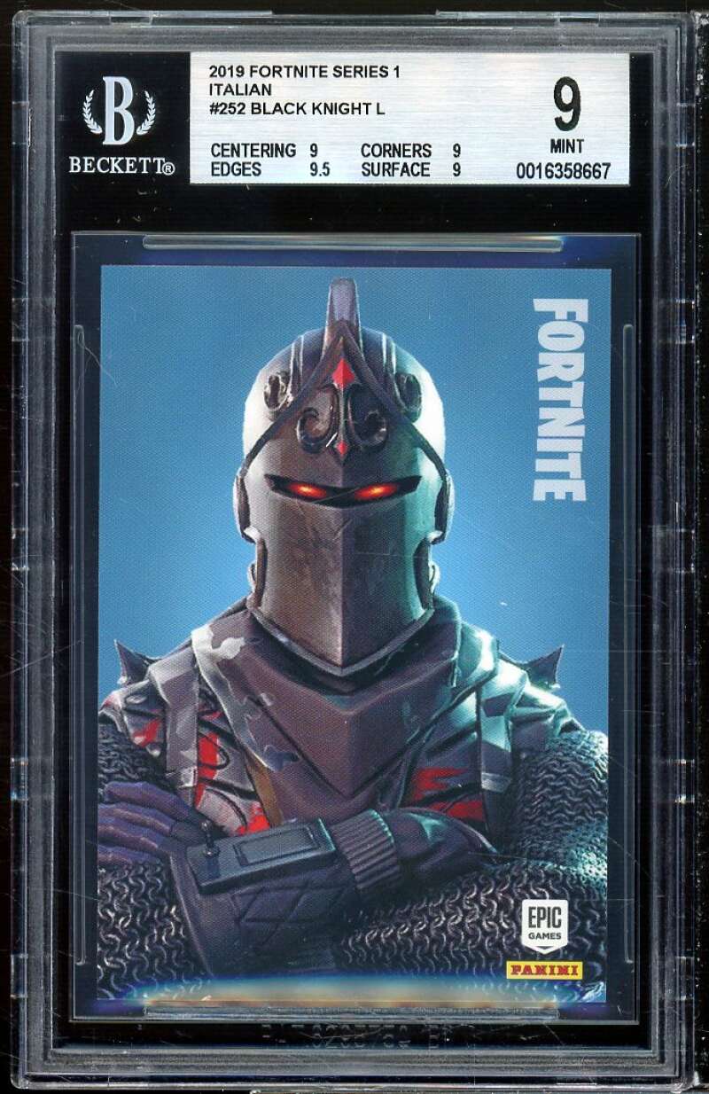 Black Knight Card 2019 Fortnite Series 1 Italian BGS 9 (9 9 9.5 9) Image 1