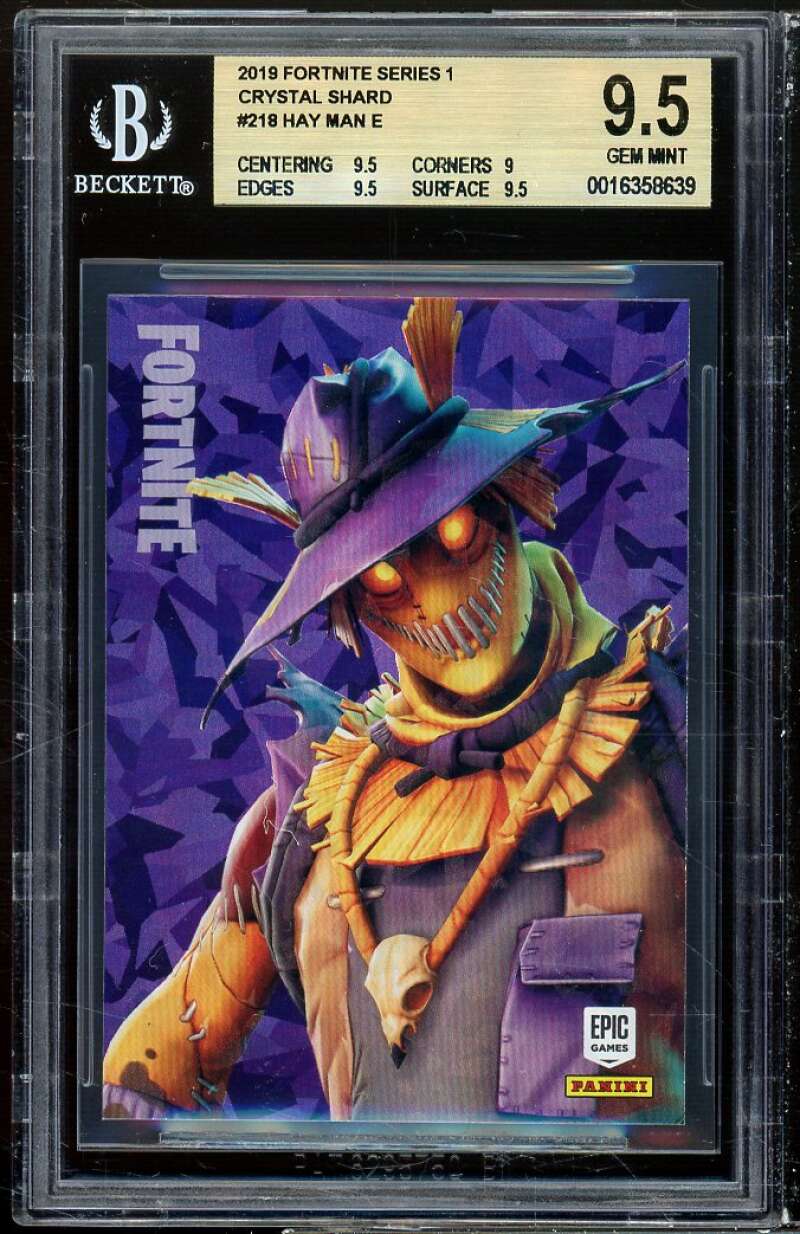 Hay Man E 2019 Fortnite Series 1 USA Crystal Shard #218 (pop 1) BGS 9.5 Image 1