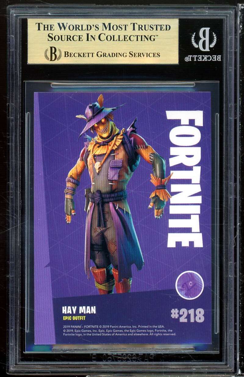 Hay Man E 2019 Fortnite Series 1 USA Crystal Shard #218 (pop 1) BGS 9.5 Image 2